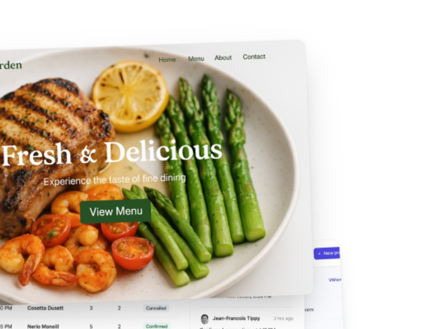 Screenshot of the Nomly hospitality platform